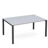 Marikk Frontausziehtisch 280/220/160x99,5 cm Keramikplatte + Edelstahl pulverbeschichtet+Rollen