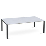 Marikk Frontausziehtisch 280/220/160x99,5 cm Keramikplatte + Edelstahl pulverbeschichtet+Rollen