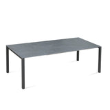 Marikk Frontausziehtisch 280/220/160x99,5 cm Keramikplatte + Edelstahl pulverbeschichtet+Rollen