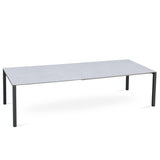 Marikk Frontausziehtisch 280/220/160x99,5 cm Keramikplatte + Edelstahl pulverbeschichtet+Rollen