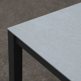 Marikk Frontausziehtisch 280/220/160x99,5 cm Keramikplatte + Edelstahl pulverbeschichtet+Rollen