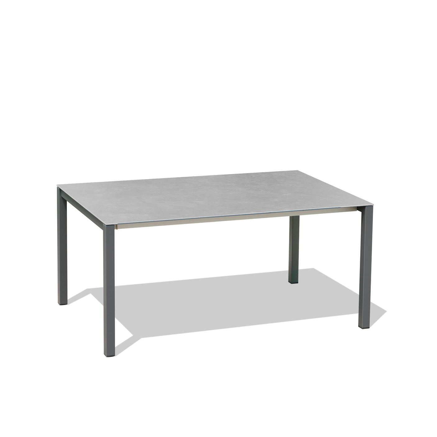 Marikk Rotations-Frontausziehtisch 220/160x99,5 cm Keramikplatte + Edelstahl pulverbeschichtet+Rollen