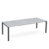 Marikk Rotations-Frontausziehtisch 220/160x99,5 cm Keramikplatte + Edelstahl pulverbeschichtet+Rollen