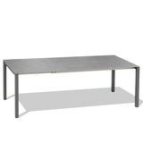 Marikk Rotations-Frontausziehtisch 240/180x99,5 cm Keramikplatte + Edelstahl pulverbeschichtet+Rollen