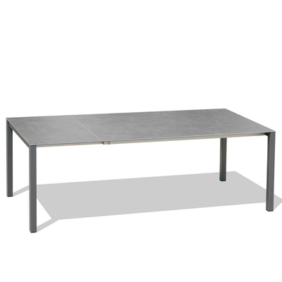 Marikk Rotations-Frontausziehtisch 240/180x99,5 cm Keramikplatte + Edelstahl pulverbeschichtet+Rollen