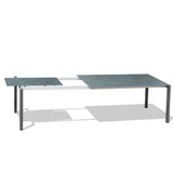 Marikk Rotations-Frontausziehtisch 240/180x99,5 cm Keramikplatte + Edelstahl pulverbeschichtet+Rollen