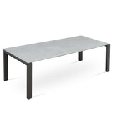 Marikk Deluxe  Frontausziehtisch 300/240/180x100cm Keramikplatte + Edelstahl pulverbeschichet +Rollen