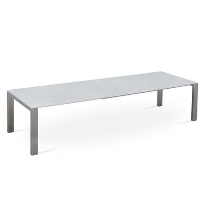 Marikk Deluxe  Frontausziehtisch 300/240/180x100cm Keramikplatte mit Edelstahlgestell und Rollen