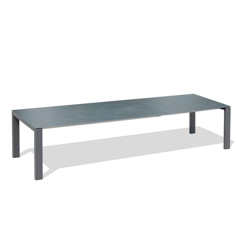 Marikk Deluxe  Frontausziehtisch 300/240/180x100cm Keramikplatte + Edelstahl pulverbeschichet +Rollen