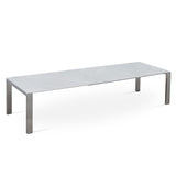 Marikk Deluxe  Frontausziehtisch 340/280/220x100cm Keramikplatte + Edelstahl pulverbeschichet +Rollen