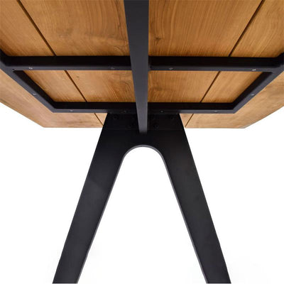 Table de bord Stor Tree 240 x 95-105 x 75,9 cm en teck avec structure en aluminium ou en teck