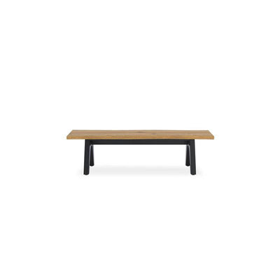 Stor tree edge bench 180 x 43-47 x 45 cm teak with aluminum or teak frame