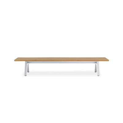 Stor tree edge bench 280 x 43-47 x 45 cm teak with aluminum or teak frame