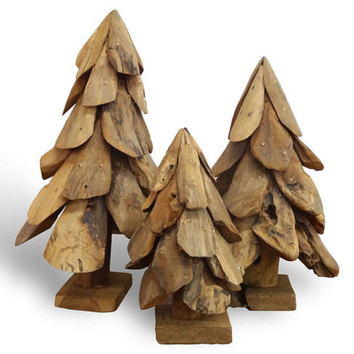 Teak Christmas tree small - approx. 30 cm high made from driftwood pieces