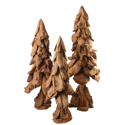 Teakholztannenbaum riesengroß  - ca. 100 cm hoch aus Treibholzstücken