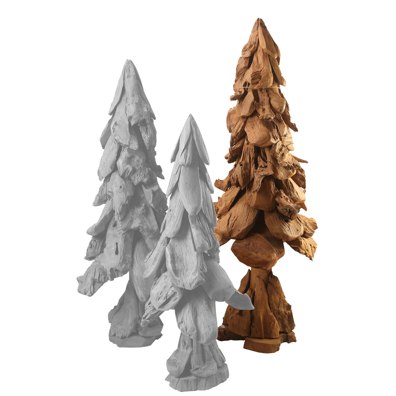 Teakholztannenbaum riesengroß  - ca. 100 cm hoch aus Treibholzstücken