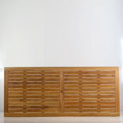 Briston dining table 220 x 100 x 76cm certified teak Grade A with 6x6 cm table legs