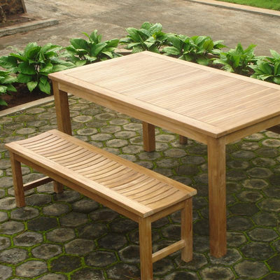 Elegance garden bench without backrest 100 cm - Certified teak GRADE A
