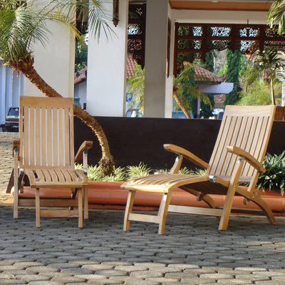 Elegance Deckchair Teak Edelstahl