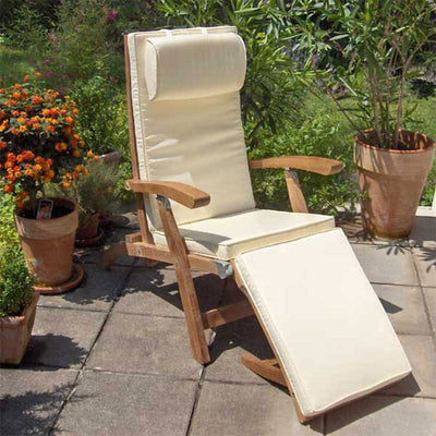Elegance Deckchair Teak Edelstahl