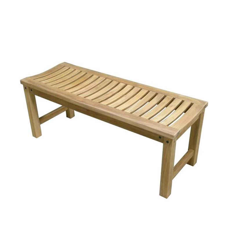 Elegance garden bench without backrest 100 cm - Certified teak GRADE A