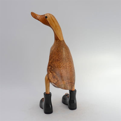 Duck »Chiara« - medium brown upright with black shoes