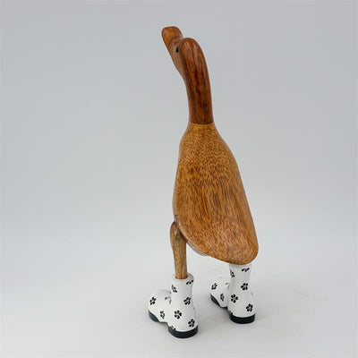 Canard « Inge » - montant marron moyen avec des chaussures à fleurs blanches