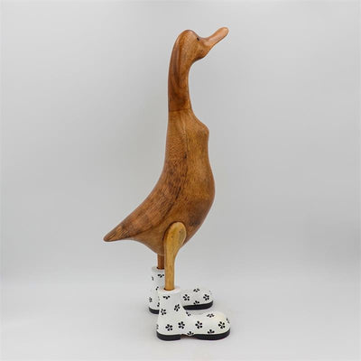 Duck »Ilka« giant beige-brown white with flowers