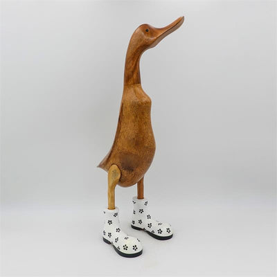 Duck »Ilka« giant beige-brown white with flowers