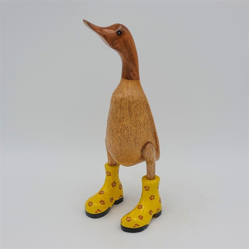 Canard « Daniela » montant marron moyen avec chaussures à fleurs jaunes