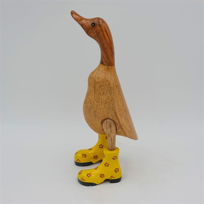Canard « Daniela » montant marron moyen avec chaussures à fleurs jaunes