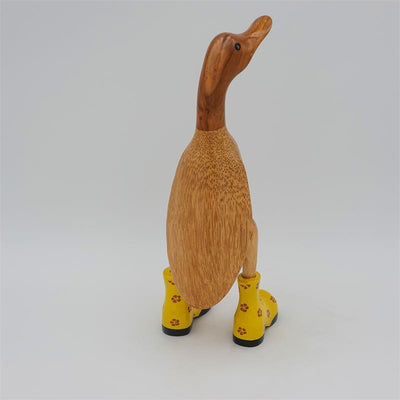 Canard « Daniela » montant marron moyen avec chaussures à fleurs jaunes