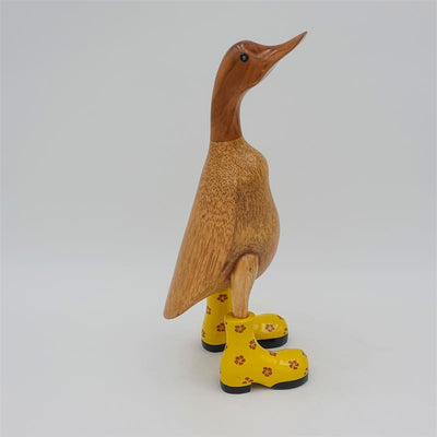 Canard « Daniela » montant marron moyen avec chaussures à fleurs jaunes