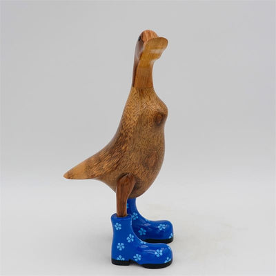 Duck »Regina« medium brown upright blue with flowers