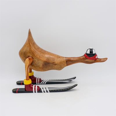 Canard "Magdalena" - grand, marron avec des skis