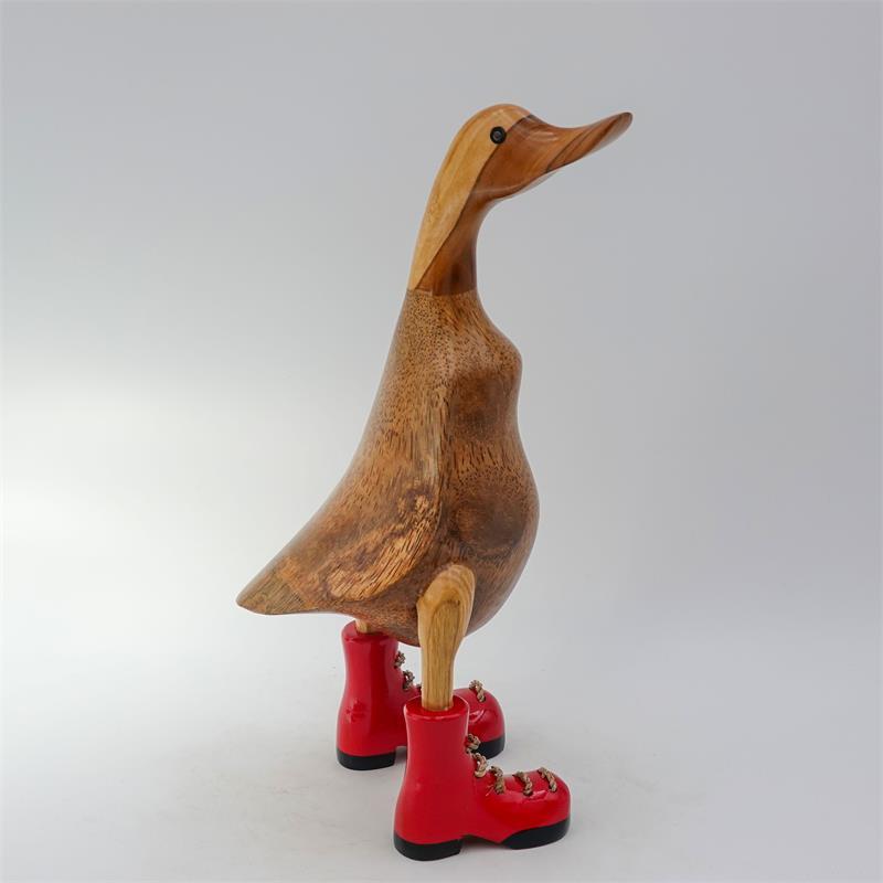 Duck »Claudia« - medium brown upright red shoes
