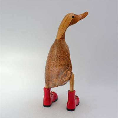 Duck »Claudia« - medium brown upright red shoes