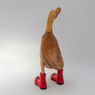 Duck »Claudia« - medium brown upright red shoes