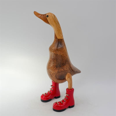 Duck »Claudia« - medium brown upright red shoes