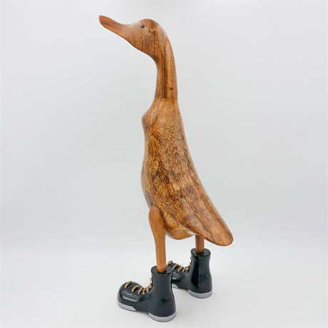 Canard « Wolfram » énorme montant beige-marron avec chaussures noir/argent