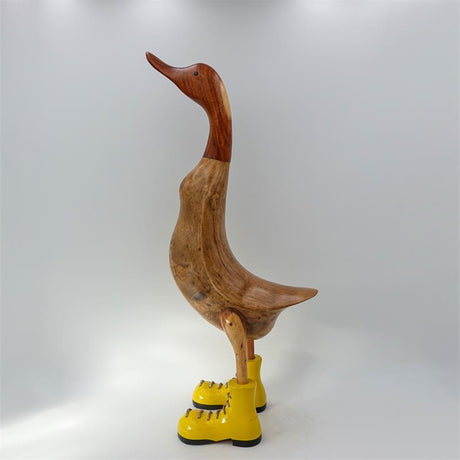 Canard « Joleen » énorme montant beige-marron avec chaussures jaunes