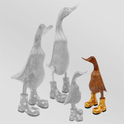 Duck »Bella« medium brown upright gold-colored with flowers