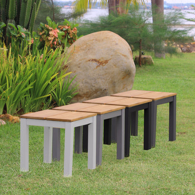 Fides Color Bench Set 150/2/2 composé d'une table 150 x 100 avec 2 bancs de jardin et 2 tables d'appoint/tabourets