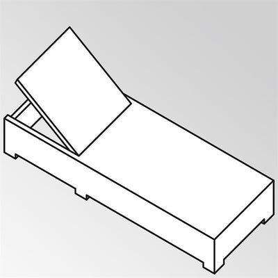 Coussin pour transat Flexi Lounge Prestige épaisseur 13 cm 207x69x13 cm Nagata