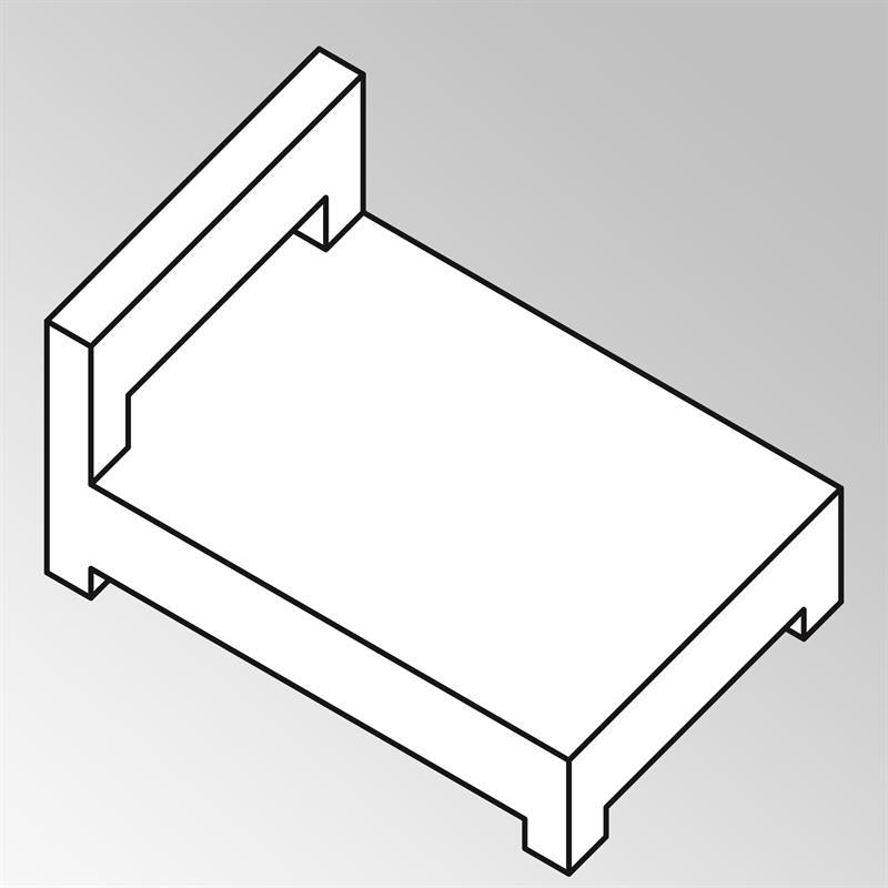 FLEXI Lounge module intermédiaire XL 154x95x65 cm salon en osier