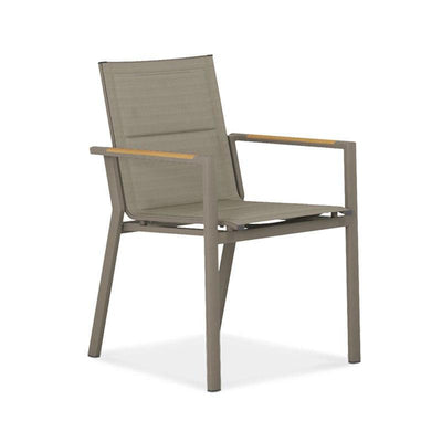 Planka Alu-Frontausziehtisch 230 Set bestehend aus Planka Alu-Frontausziehtisch 230/160 x 100 Teak Grade A gebürstet mit Aluminiumgestell und Gazelig Stapelstühlen aus Aluminium und Batyline