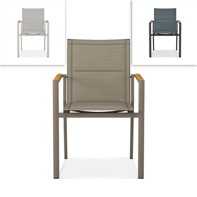 Chaise empilable Gazelig 60 x 64 x 88 cm aluminium et Batyline