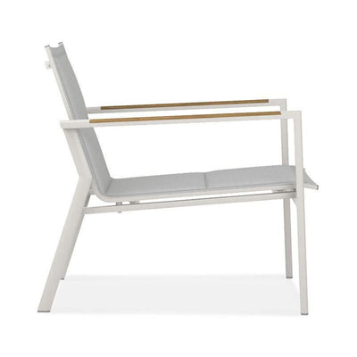 Fauteuil Gazelig 1 place 70 x 77x 80cm aluminium et Batyline