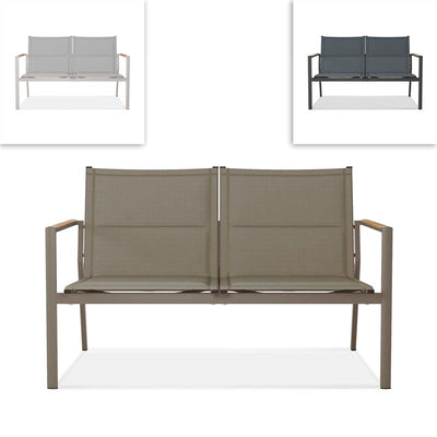 Canapé Gazelig 2 places 124,7 x 77 x 80 cm aluminium et Batyline