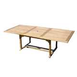 Florida extending table 240/180 x 105 x 75.5 cm - Certified teak GRADE A + brass fittings